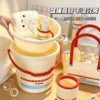 High-looking flower toiletry three-piece suit for student dormitory