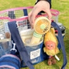Cute large capacity mesh swimming bag for sports and fitness