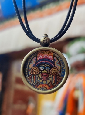 扎基拉姆招财西藏唐卡嘎乌盒