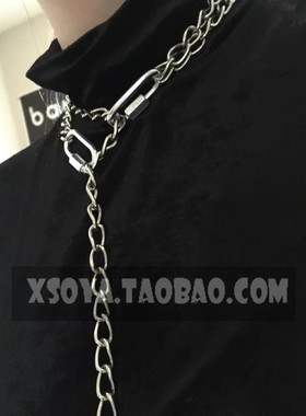 CHAIN链条朋克风双扣束缚可调节手作帅气朋克风ins不掉色项链