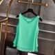 Chiffon ຂະ ໜາດ ໃຫຍ່ ຄໍ v ຄໍ ຂະ ຫນາດ ນ້ອຍ versatile camisole