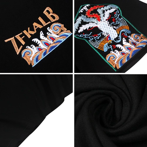 Tide, летняя ретро этническая трендовая футболка с коротким рукавом для влюбленных в стиле хип-хоп, сезон 2021, этнический стиль, с вышивкой, подходит для подростков