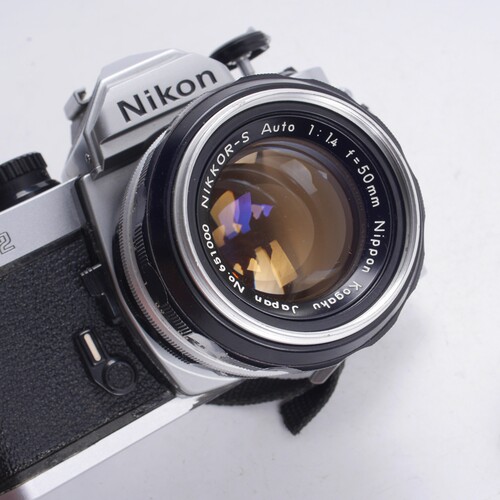 尼康NIKON FM2 50/1.4机械胶片单反相机熊猫色复古 96新套机 - 图1