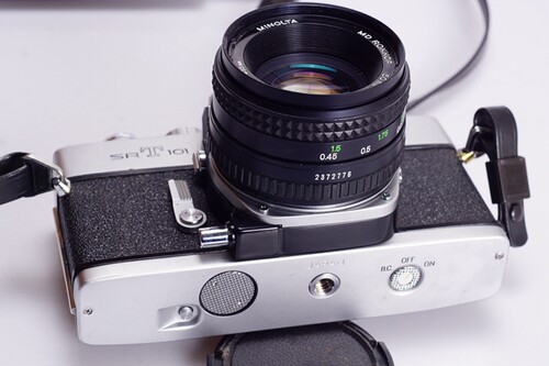 美能达 MINOLTA SRT 10150/1.7套机胶片全机械单反相机 复古97新 - 图1