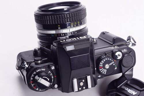 尼康NIKON FA 50/1.4 AI黑漆套机钛帘胶片相机优于FM2 F3文艺摄影 - 图0