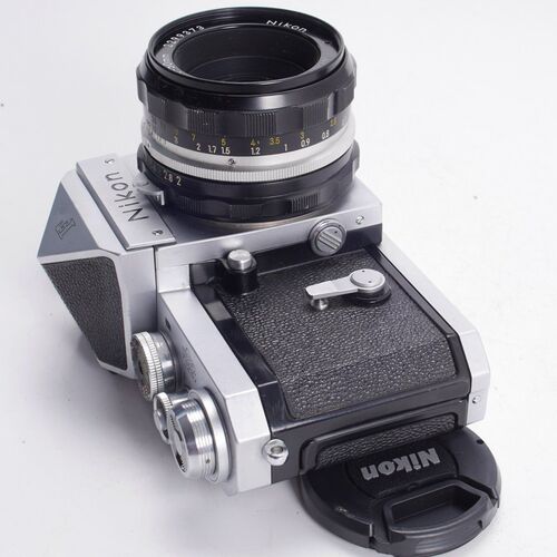 尼康NIKON 大F早期日本光学+H.C 50/2高素质尖顶机械胶片单反相机 - 图1
