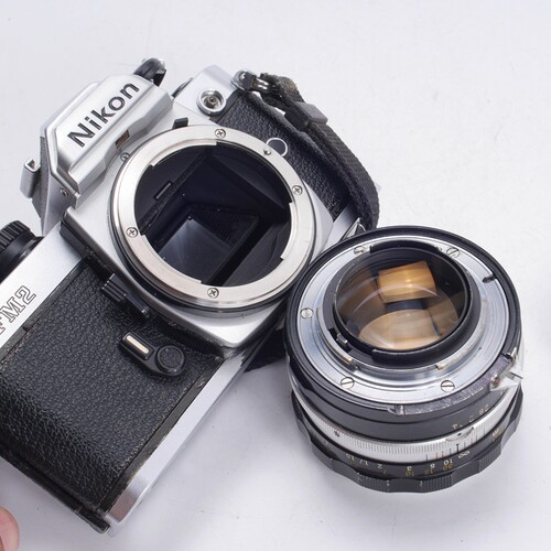 尼康NIKON FM2 50/1.4机械胶片单反相机熊猫色复古 96新套机 - 图2