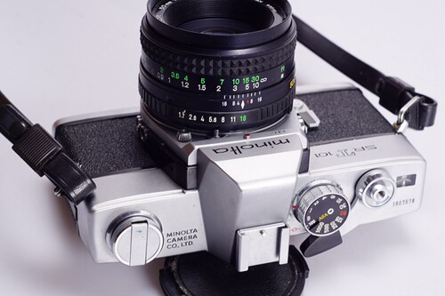 美能达 MINOLTA SRT 10150/1.7套机胶片全机械单反相机 复古97新 - 图3