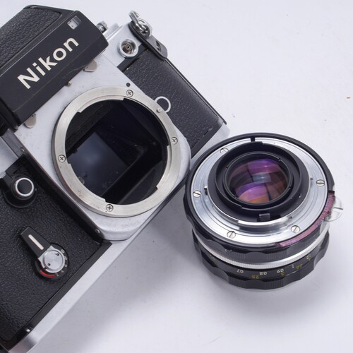 尼康NIKON F2 DP1测光顶 50/2镜头不输AS SB银黑机械胶片单反相机 - 图2
