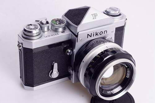 尼康 NIKON 大F 50/1.4 尖顶 高端胶片单反相机 专业96新 - 图0
