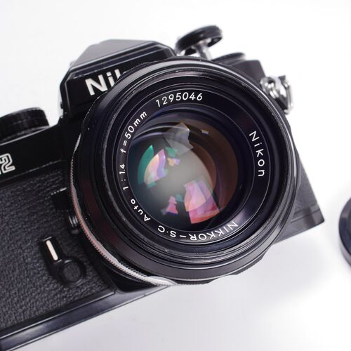 尼康NIKON FE2 50/1.4 钛帘机械胶片单反相机黑漆 高端不输FM2 3A - 图2