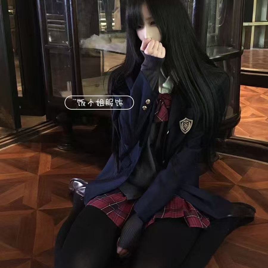 学院风JK制服西装外套女绀色百搭显瘦气质秋冬西服时尚学生校供感 - 图2