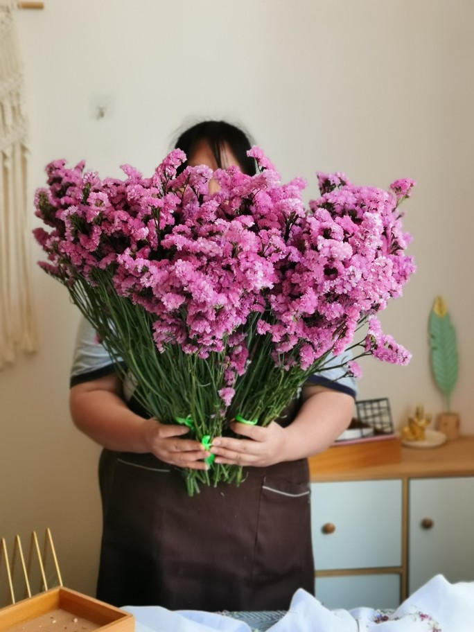 云南勿忘我满天星干花花束真花自然风干客厅摆设家居装饰节日礼物-图2