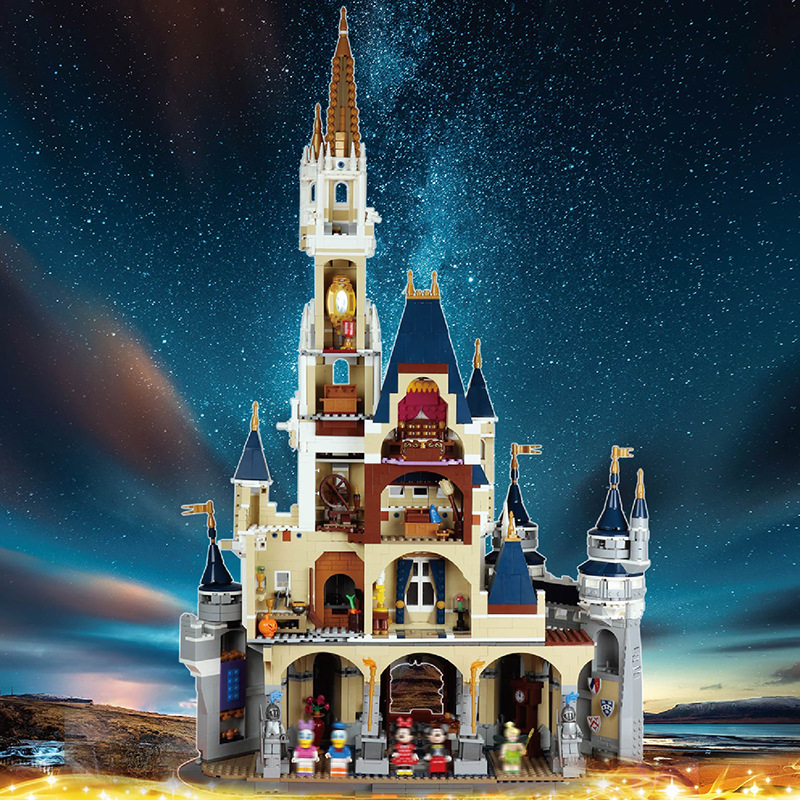 公主迪士尼城堡建筑拼装模型中国积木巨大型男孩女孩玩具圣诞礼物-图2