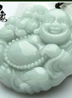 缅甸天然玉佛男女款项链饰品吊坠