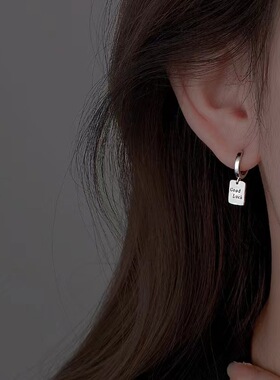 不对称耳扣925纯银女生未镶嵌