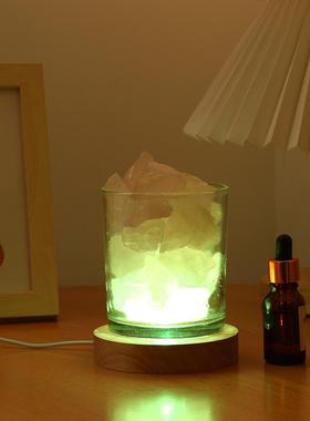 水晶石香薰灯座小夜灯