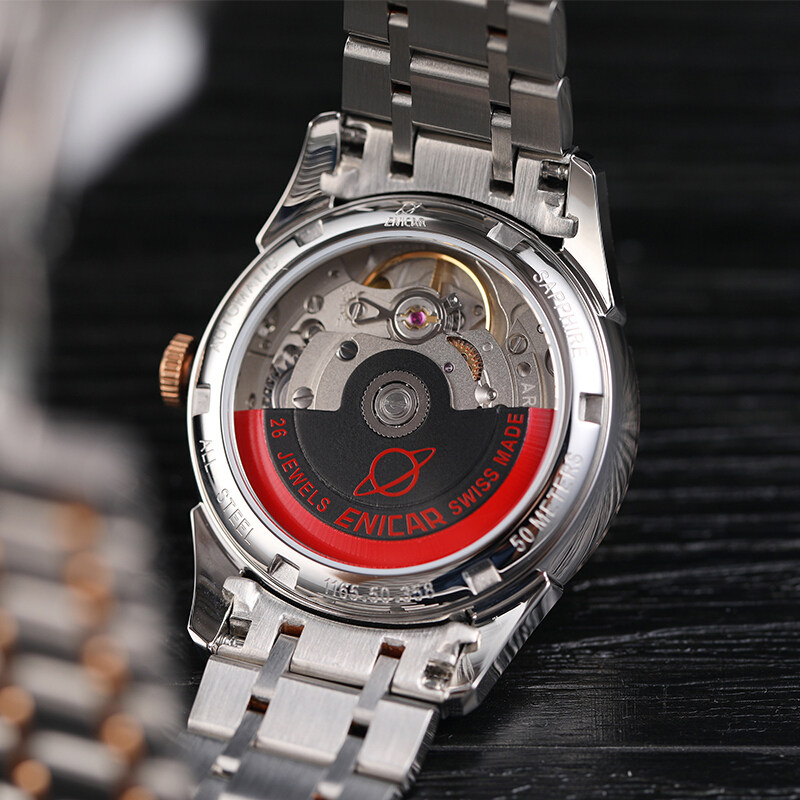 Enicar瑞士英纳格手表女官方授权红牌系列简约自动机械手表女表 Enicar瑞士英纳格手表女官方授权红牌系列简约自动机械手表女表