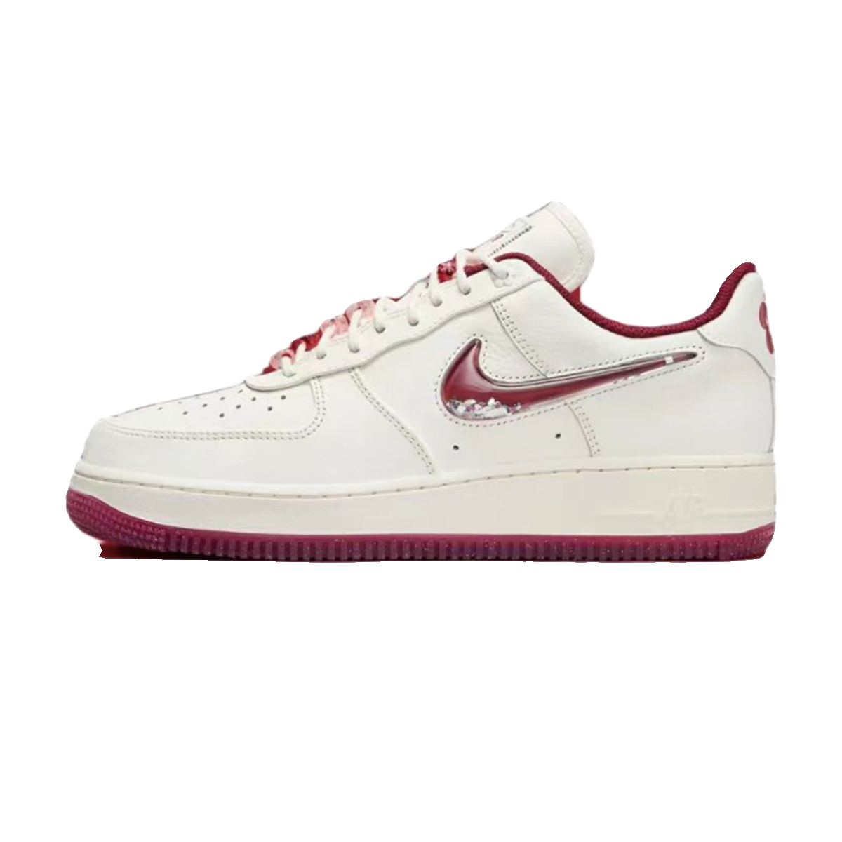 Nike耐克 Air Force 1 AF1 白红 空军一号休闲板鞋 FZ5068-161 - 图3