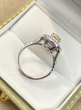 雷迪恩切培育高碳钻925纯银戒指