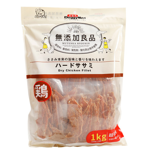日本多格漫狗零食无添加鸡胸干整只鸡小胸肉干训练奖励磨牙棒1kg - 图0