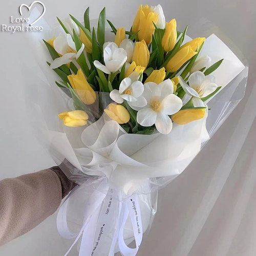广州鲜花速递同城进口郁金香花束爱人女友闺蜜生日订花店送花上门 - 图1