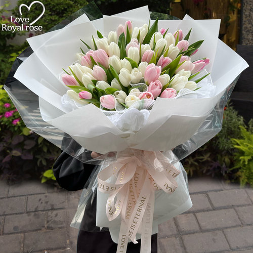 广州鲜花速递同城进口郁金香花束爱人女友闺蜜生日订花店送花上门 - 图3