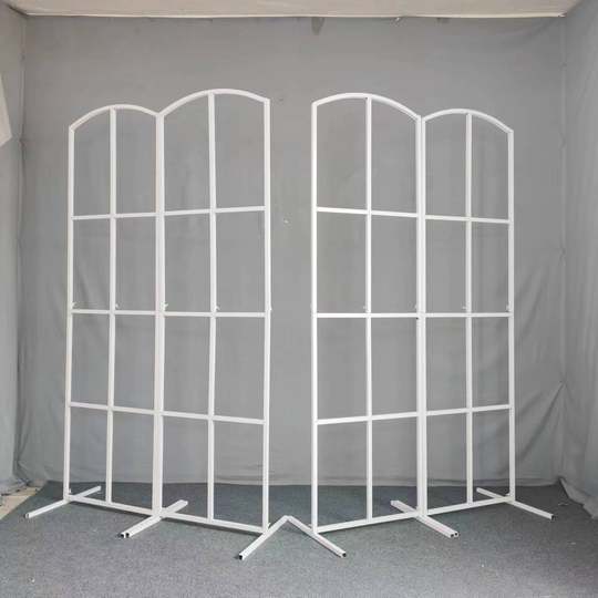 Accesorios de boda pantalla geométrica de hierro forjado decoraciones al aire libre