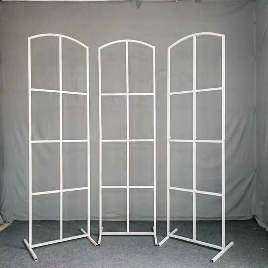 Accesorios de boda pantalla geométrica de hierro forjado decoraciones al aire libre