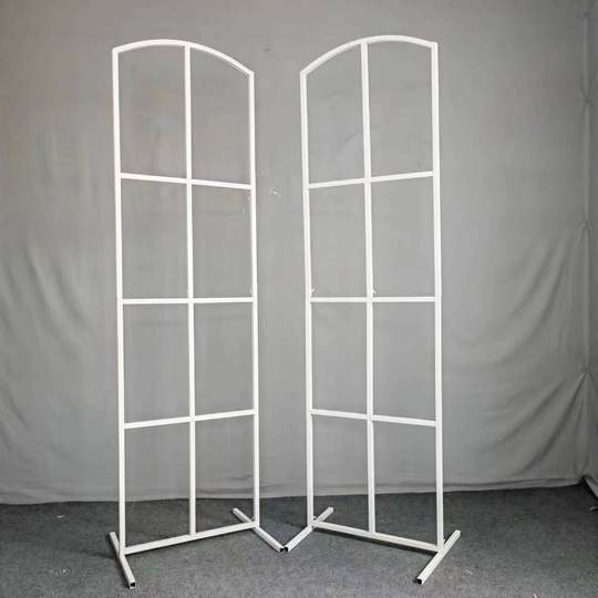 Accesorios de boda pantalla geométrica de hierro forjado decoraciones al aire libre