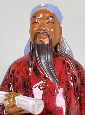 福禄寿三星玄关摆件美陶陶瓷中式