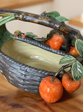 苹果花篮摆件工艺品礼物装饰品好寓意玄关办公室展柜礼盒送礼