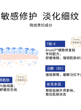 蓝铜胜肽精华液术后修护淡纹