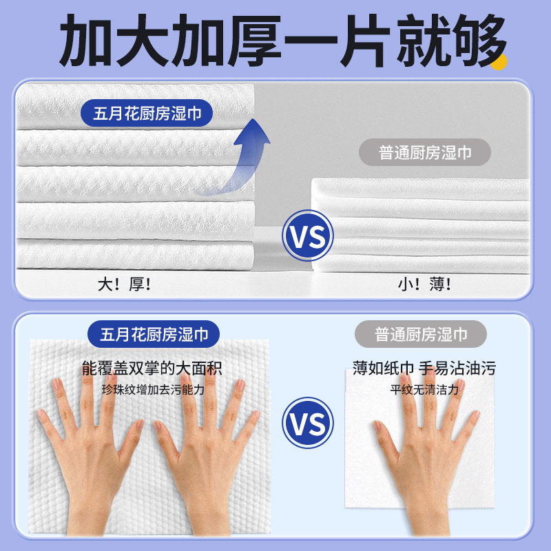 厨房湿巾去油去污家用强力去油污厨房清洁湿巾加大加厚一次性抹布,淘宝优惠券,粉丝福利购,淘宝优惠卷