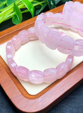 天然手链粉水晶时尚女