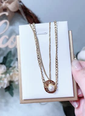 新款项链女生时尚双层小众设计感锁骨链可爱网红气质百搭颈链2323