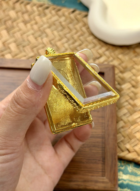 纯铜藏式唐卡空嘎乌盒防水不掉色