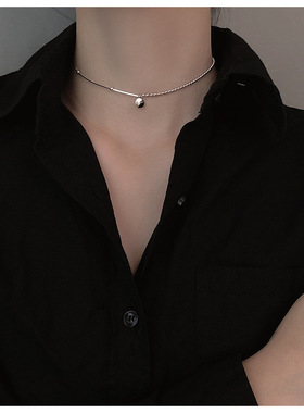 小众设计轻奢感短款日韩风银项链
