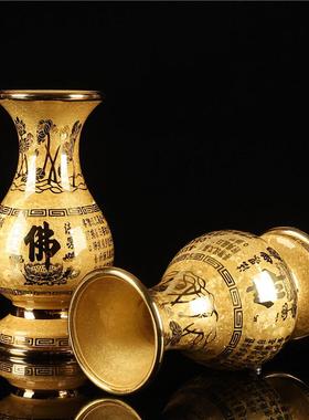 台湾纯铜结晶佛具套装供佛用品水杯香炉供佛灯供果盘供佛套装摆件