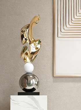 创意现代轻奢风酒店大堂别墅走廊过道玄关落地艺术雕塑装饰摆件