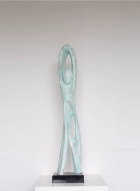 侘寂风酒店大堂高端抽象雕塑艺术品样板间会所装饰品玄关落地摆件