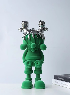 现代创意网红怪兽动物雕塑摆件样板间售楼处客厅玄关电视柜装饰品