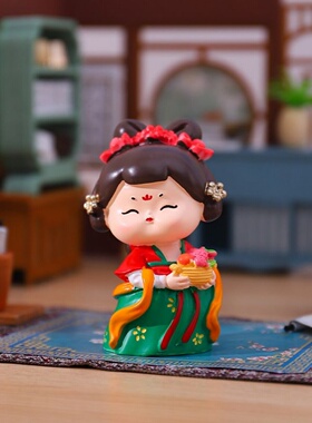 汉服唐仕女桌面摆件解压治愈礼物