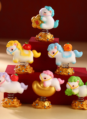 创意马上发财摆件2026马年办公室