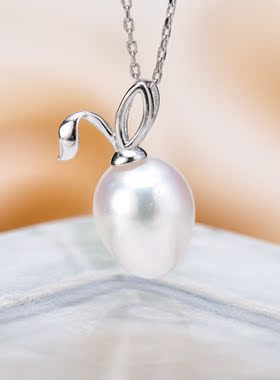 DIY配件 S925纯银萝卜头吊坠项链空托 锁骨链坠头半成品配8-12mm