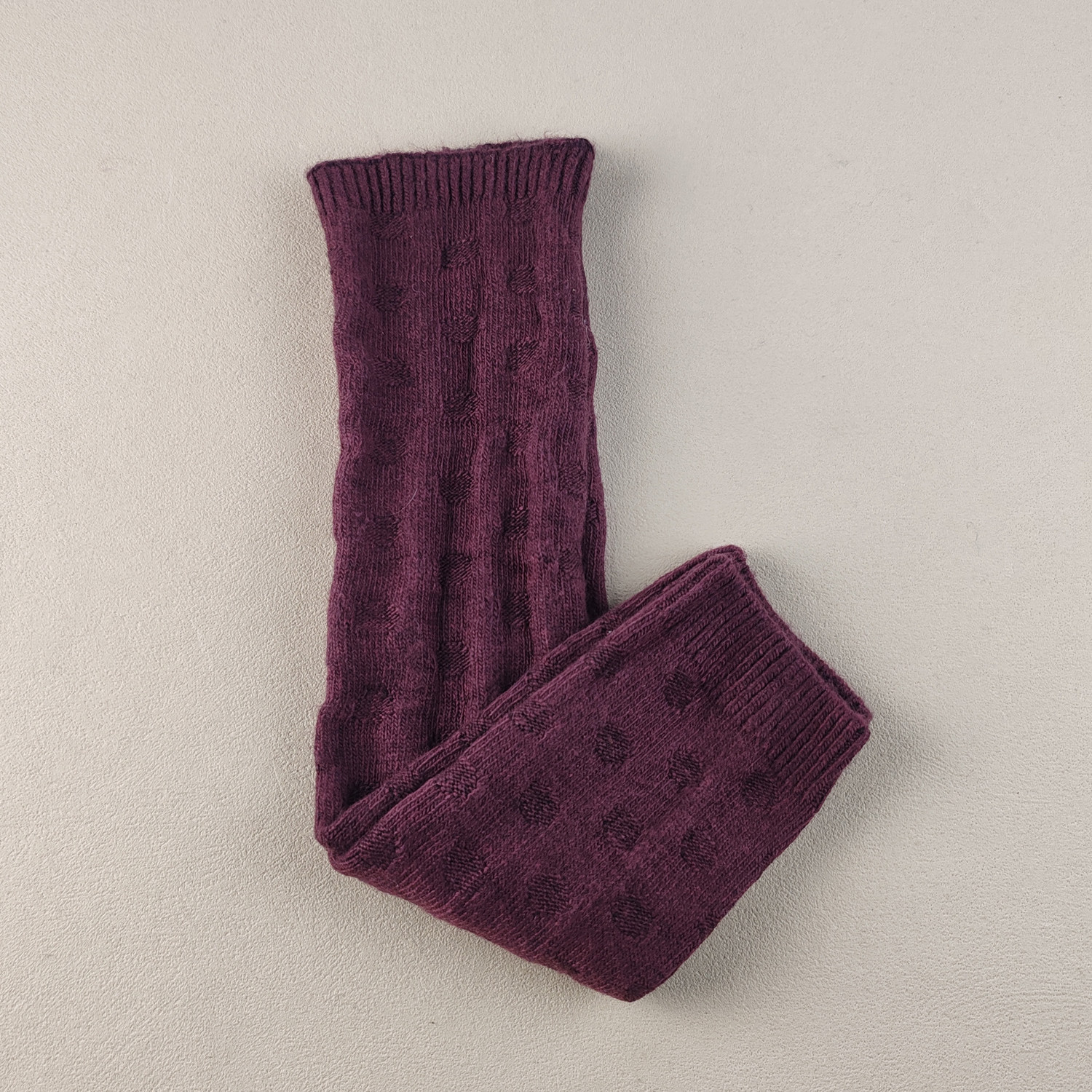 秋冬加厚羊毛混纺保暖女款纯色波点针织简约厚款小腿袜堆堆袜腿套,淘宝优惠券,粉丝福利购,淘宝优惠卷