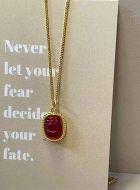 S925纯银招财貔貅项链貔貅招财进宝锁骨链高级显白颈链