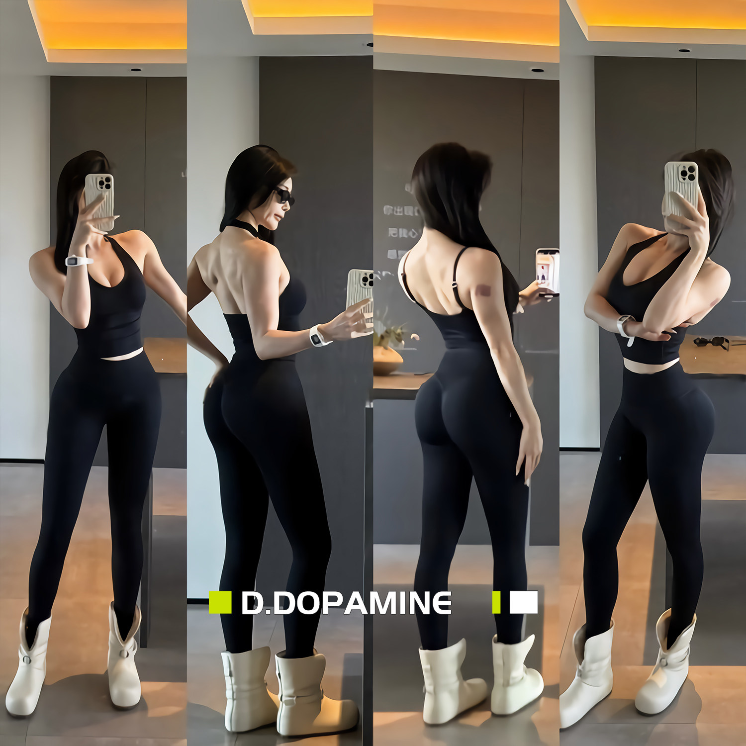 提臀高腰弹力针织蜜桃臀运动健身套装瑜伽套装健身背心带胸垫,淘宝优惠券,粉丝福利购,淘宝优惠卷