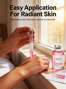 跨境Stem Cell Ampoule Essence粉色PDRN安瓶胶原蛋白精华液
