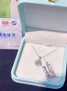 DL胖东来爆闪小方糖莫桑钻戒女925纯银开口百搭戒指附赠小票证书!